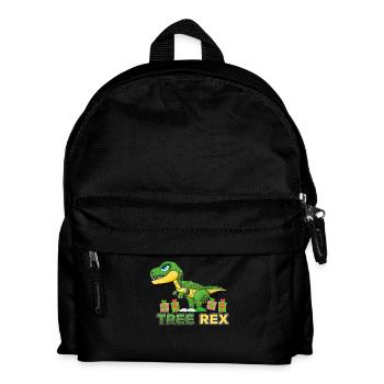 Tree Rex T-Rex Dinosaur Christmas Gift - Kids' Backpack - black - Front