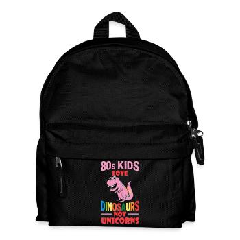 80er Kinder lieben Dinosaurier, nicht Einhörner! - Kinder Rucksack - Schwarz - Vorne