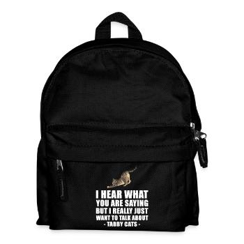 Tabby Cat Cute Gift - Kids' Backpack - black - Front