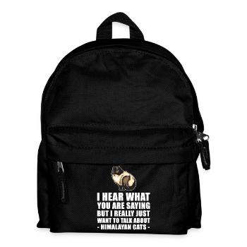Chat cadeau mignon Himalaya - Sac à dos Enfant - noir - Devant