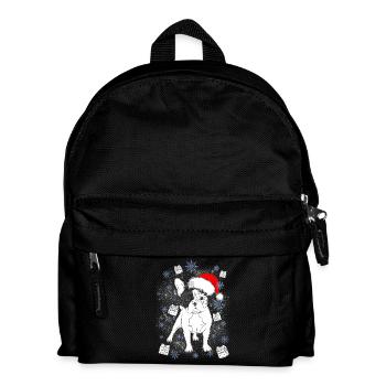 French Bulldog Santa Christmas gift - Kids' Backpack - black - Front