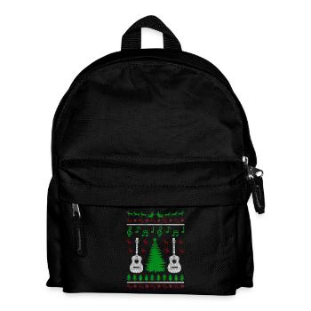 Musikinstrument Gitarre Ugly Christmas - Kinder Rucksack - Schwarz - Vorne