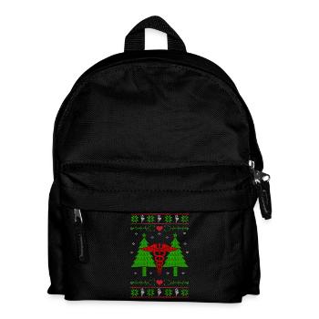 Infirmier infirmière laid de Noël - Sac à dos Enfant - noir - Devant