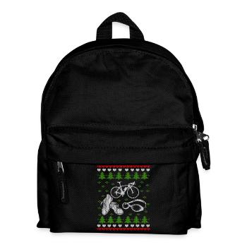 Triathlon Ugly Christmas Jumper Triathlete - Kinder Rucksack - Schwarz - Vorne