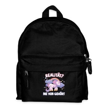Einhorn - Kinder Rucksack - Schwarz - Vorne