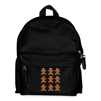 Vacances d'hiver drôles de Noël pain d'épice Emoji - Sac à dos Enfant - noir - Devant