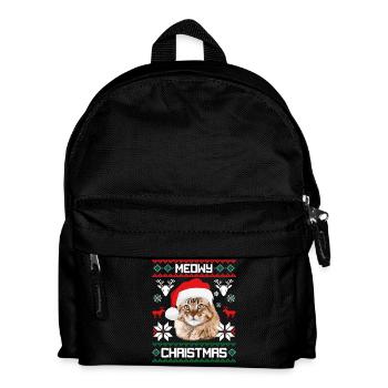 Meowy Noël Maine Coon Cat Joyeux Noël - Sac à dos Enfant - noir - Devant