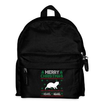 Cute Kids Weasel Ugly Noël T-shirt - Sac à dos Enfant - noir - Devant