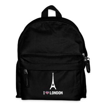 I love London fun shirt - Kids' Backpack - black - Front