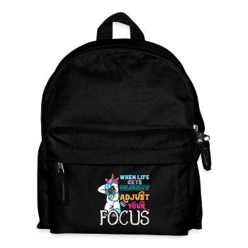 Einhorn Fotograf Fotografin Geschenk Kamera - Kinder Rucksack - Schwarz - Vorne