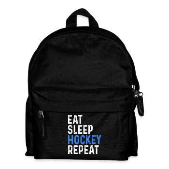 Mangez le sommeil de hockey Répéter - Sac à dos Enfant - noir - Devant