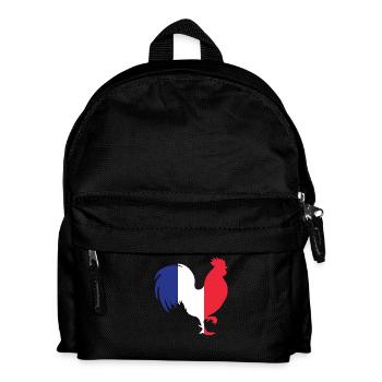 France Gallic Rooster In French Flag Color French - Kids' Backpack - black - Front