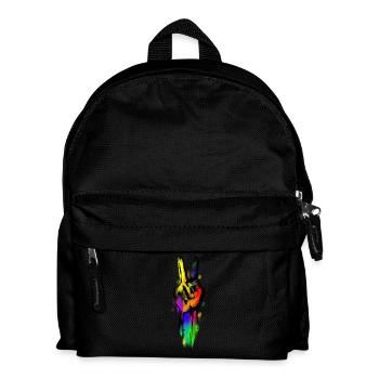 Signe de la paix mondiale - Sac à dos Enfant - noir - Devant