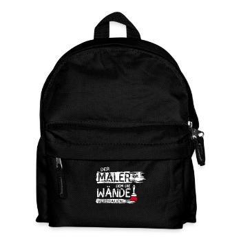 maler handwerker Beruf streichen Farbe Spruch lol - Kinder Rucksack - Schwarz - Vorne