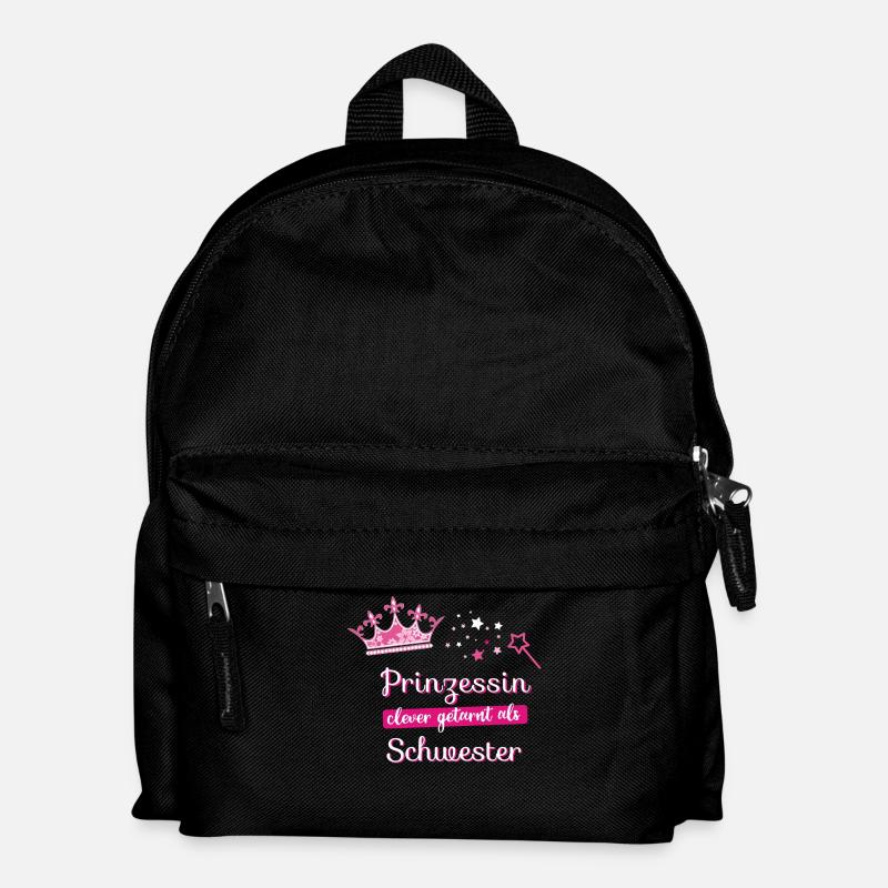 Schwester Prinzessin Zauber pink Krone beste fee - Kinder Rucksack - Schwarz