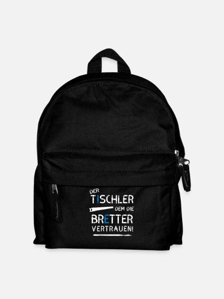 Tischler Bretter Beruf zimmermann holzwurm Holz ba - Kinder Rucksack - Schwarz