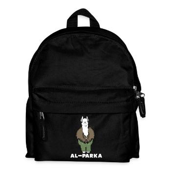 Lustiges Lama Alpaka Comic Tier Trend - Geschenk - Kinder Rucksack - Schwarz - Vorne