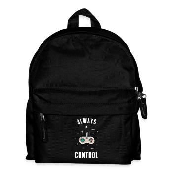 controller game retro computer play pc nerd gaming - Kids' Backpack - black - Front