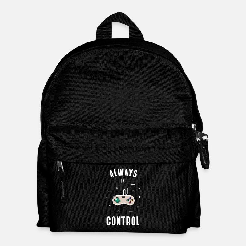 controller game retro computer play pc nerd gaming - Kinder Rucksack - Schwarz