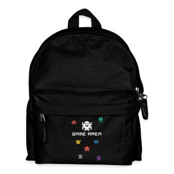game area pixel nerd pc konsole retro gamer Monste - Kids' Backpack - black - Front