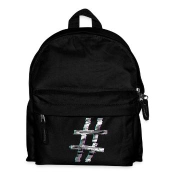 Hashtag glitch - Kids' Backpack - black - Front