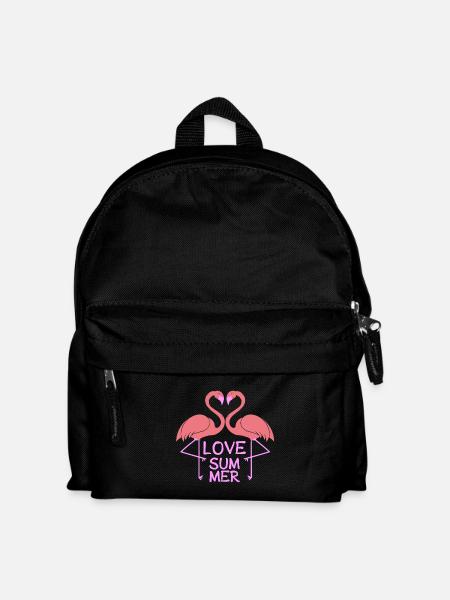 Flamingo Love Summer - Kids' Backpack - black
