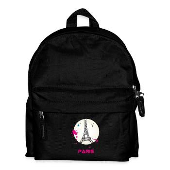 paris eiffel tower scribble love fasion trip tourist - Kids' Backpack - black - Front