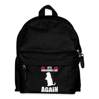 Es ist Groundhog Day Again Forecasting Animal Humor - Kinder Rucksack - Schwarz - Vorne