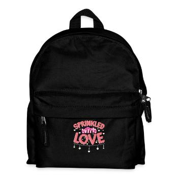 Bestreut mit Liebe Valentinstag Geschenk - Kinder Rucksack - Schwarz - Vorne