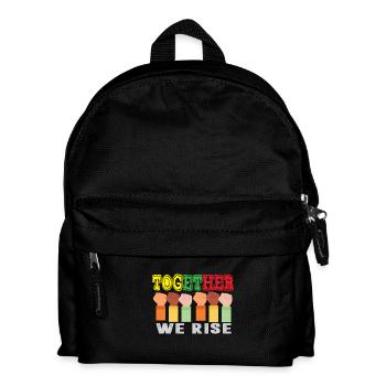 Together We Rise Funny TogetherWeRise - Kinder Rucksack - Schwarz - Vorne