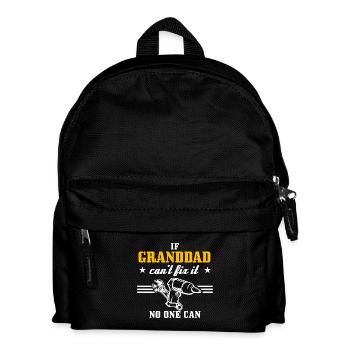 If Granddad can not fix it - no one can - Kids' Backpack - black - Front