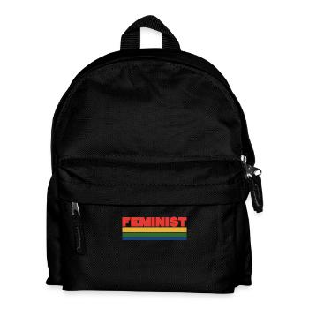 Feminist Feministin starke Frauen Geschenk retro - Kinder Rucksack - Schwarz - Vorne