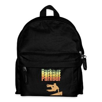 Parkour - Kinder Rucksack - Schwarz - Vorne