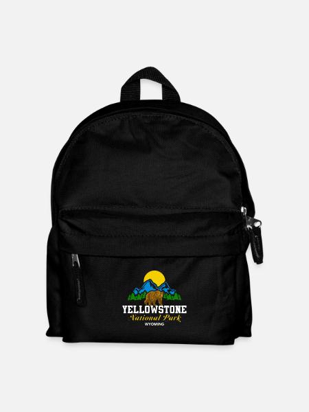 Yellowstone Nationalpark Wyoming Bär Natur Sun - Kinder Rucksack - Schwarz