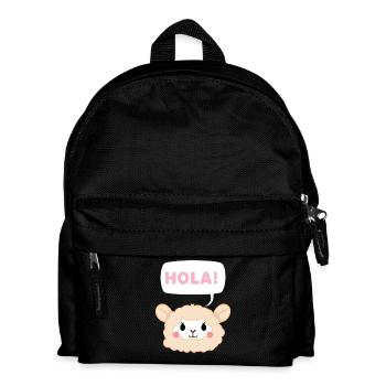 Lama - Hola - Lama T-Shirt - Llamas - Gift - Kids' Backpack - black - Front