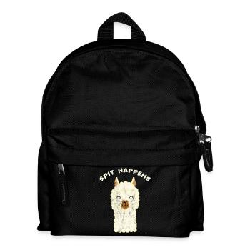 Lama - Spit Happens - Llama T-Shirt - Gift - Kids' Backpack - black - Front
