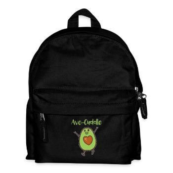 Avocado cuddling Valentine's Day cuddling love heart - Kids' Backpack - black - Front