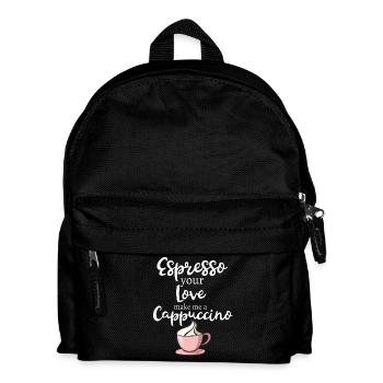 Funny Coffee Espresso Cappuccino Lovers Design - Kids' Backpack - black - Front