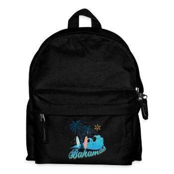 Bahamas Urlaub Sonne Strand - Kinder Rucksack - Schwarz - Vorne