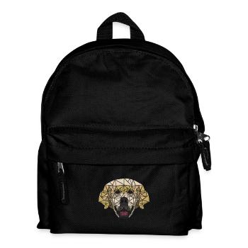 Golden Retriever Geometric - Kids' Backpack - black - Front