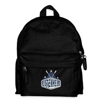 Pistenheld Skifahren Wintersport Geschenk Ski - Kinder Rucksack - Schwarz - Vorne