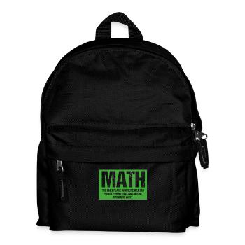 Lustiges Mathe - Geschenk - Shirt - Kinder Rucksack - Schwarz - Vorne
