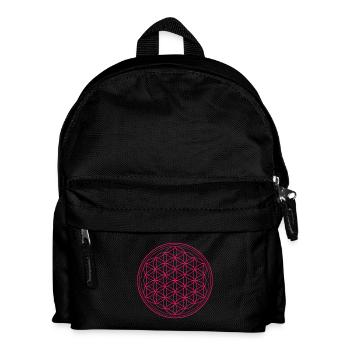 Fleur de Vie rose - Sac à dos Enfant - noir - Devant