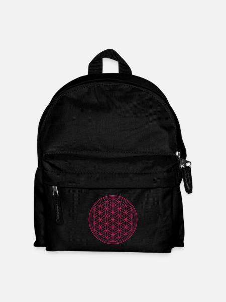 Blume des Lebens pink - Kinder Rucksack - Schwarz