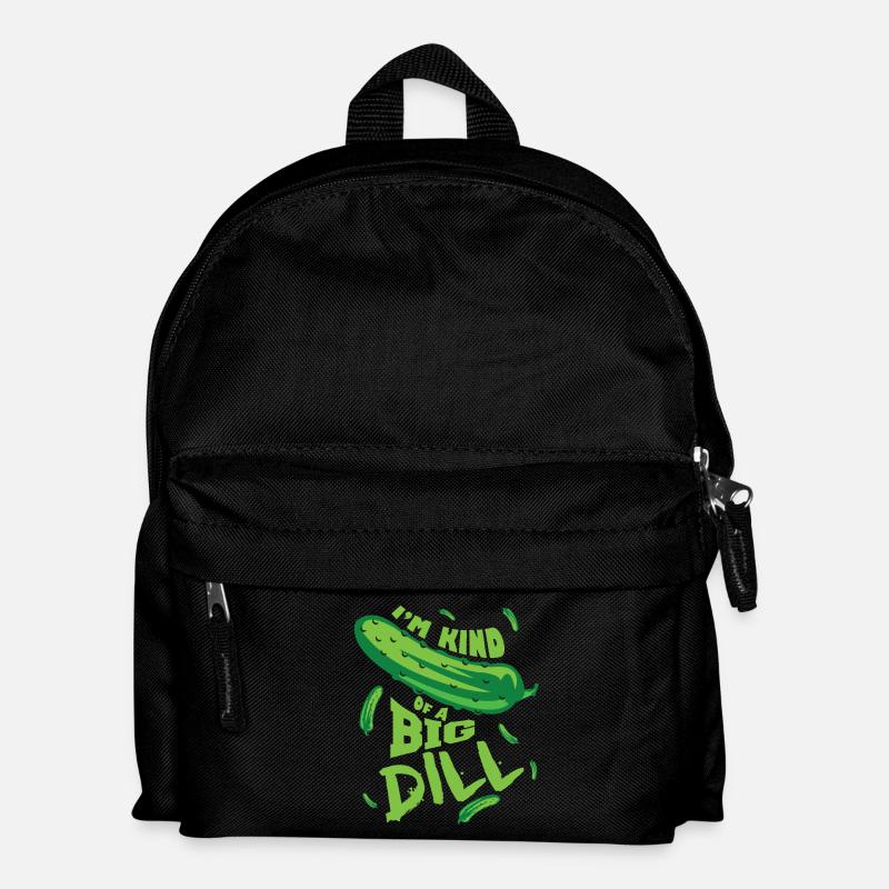 Lustige Gurke - Kinder Rucksack - Schwarz