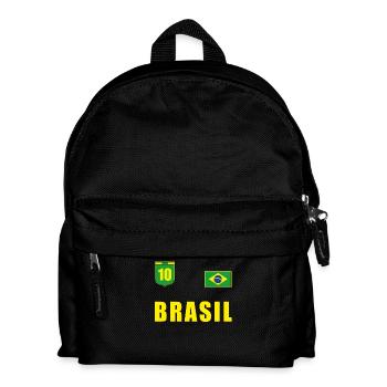 Brazil Brazilian flag jersey football - Kids' Backpack - black - Front