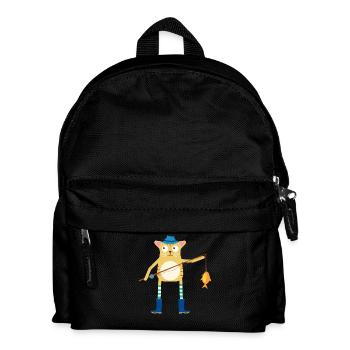Katzenfischen - Kinder Rucksack - Schwarz - Vorne