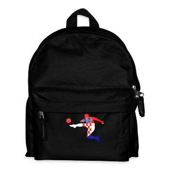 Fußball Bundesliga Sport Kroatien Flagge Spieler - Kinder Rucksack - Schwarz - Vorne