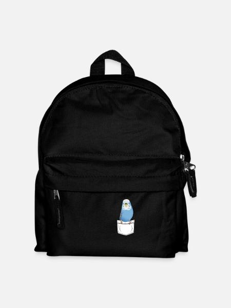 Wellensittich Brusttasche Geschenk Cartoon Kawaii - Kinder Rucksack - Schwarz