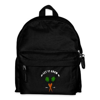 carrot grow garden farmer farmer garden gardener - Kids' Backpack - black - Front